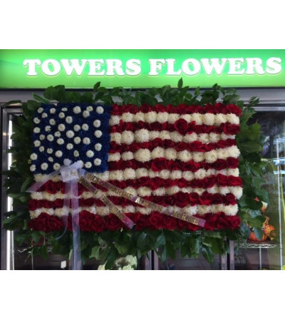 Funeral Custom American Flag Piece Funeral Custom American Flag Piece