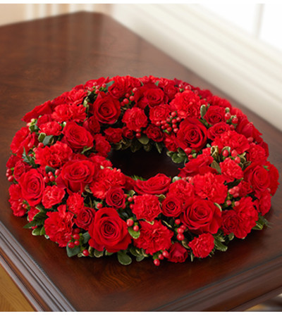 Cremation Wreath - All Red Cremation Wreath - All Red