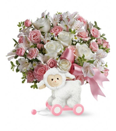 Teleflora's Sweet Little Lamb - Pink Teleflora's Sweet Little Lamb - Pink