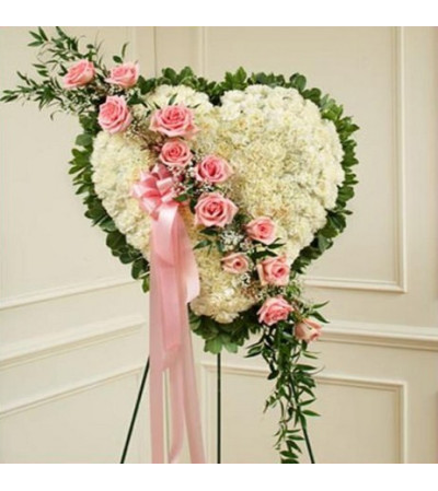 Solid Sympathy Heart With Pink Break Solid Sympathy Heart With Pink Break