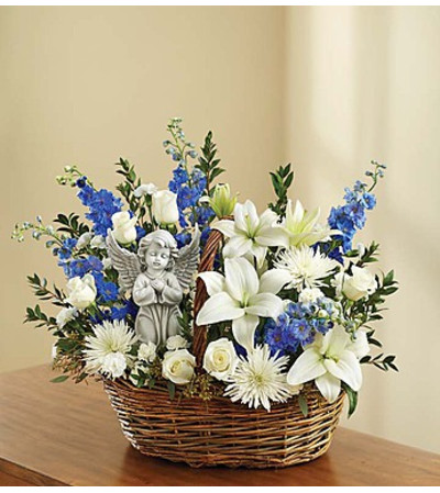 Heavenly Angel™ Blue and White Basket Heavenly Angel™ Blue and White Basket