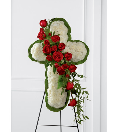 The FTD® Floral Cross Easel The FTD® Floral Cross Easel