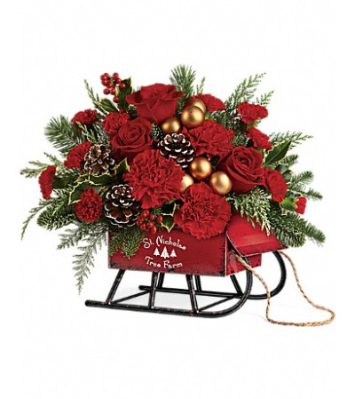 Teleflora's Vintage Sleigh Bouquet Teleflora's Vintage Sleigh Bouquet