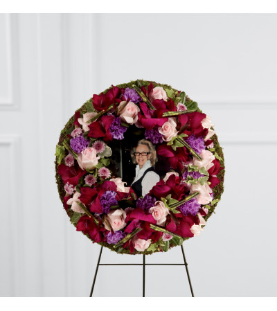 The FTD® Eternity™ Standing Easel with Pink and Red The FTD® Eternity™ Standing Easel with Pink and Red