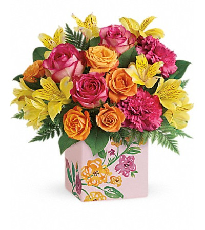 Teleflora's Painted Blossoms Bouquet Teleflora's Painted Blossoms Bouquet