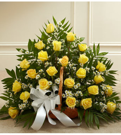 Yellow Fireside Floor Basket Yellow Fireside Floor Basket