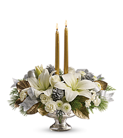 Silver and Gold Centerpiece Silver and Gold Centerpiece
