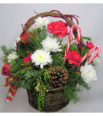 Candy Cane Basket Candy Cane Basket