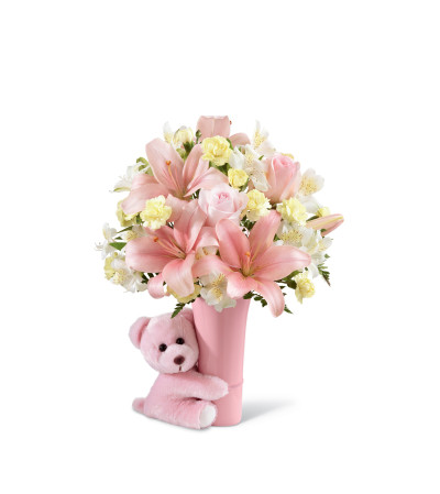 The FTD® Baby Girl Big Hug® Bouquet The FTD® Baby Girl Big Hug® Bouquet