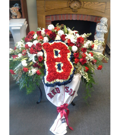 Red Sox Casket Spray Red Sox Casket Spray