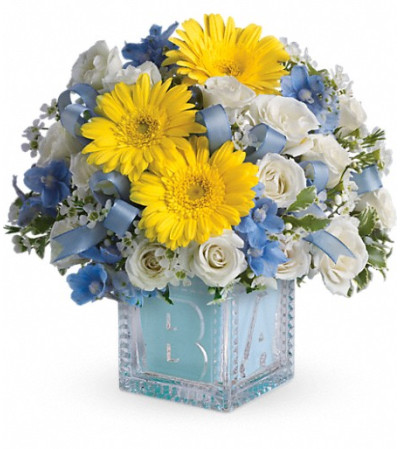 Baby's First Block by Teleflora - Blue Baby's First Block by Teleflora - Blue