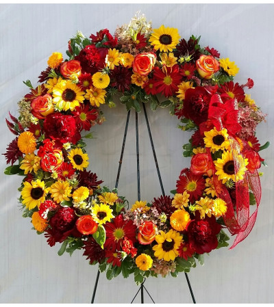 Funeral Wreath - Autumn Funeral Wreath - Autumn
