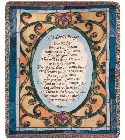 Memorial Throw Lord's Prayer Memorial Throw Lord's Prayer
