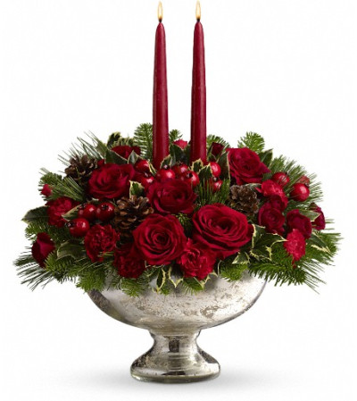 Teleflora's Mercury Glass Bowl Bouquet Teleflora's Mercury Glass Bowl Bouquet