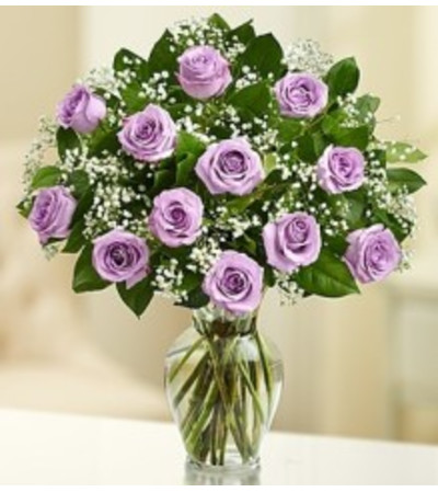 Rose Elegance - Dozen Purple Roses Rose Elegance - Dozen Purple Roses