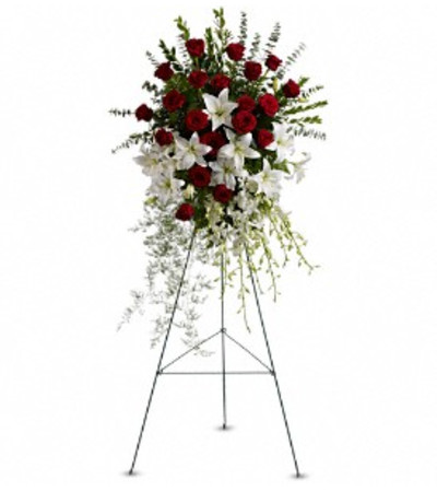 Roses and Lilies Standing Spray Roses and Lilies Standing Spray