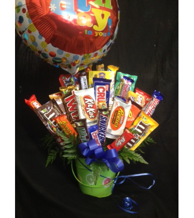 Candy Bouquet Balloon Bucket Candy Bouquet Balloon Bucket