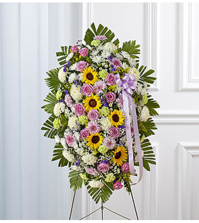 Sunflower and Rose Standing Spray Sunflower and Rose Standing Spray