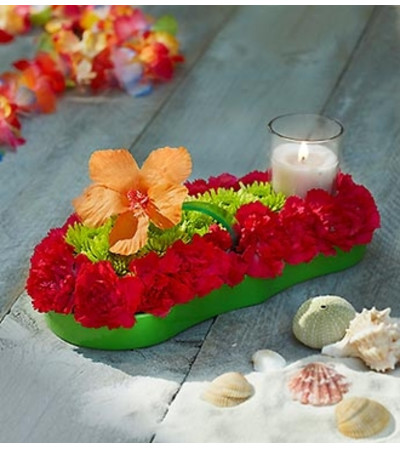 Fresh Flower Flip Flop™ Centerpiece Fresh Flower Flip Flop™ Centerpiece