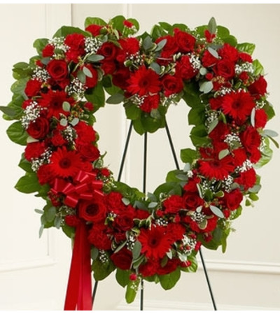 Always Remember Red Floral Heart Tribute Always Remember Red Floral Heart Tribute