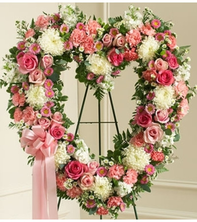 Always Remember Pink Floral Heart Tribute Always Remember Pink Floral Heart Tribute