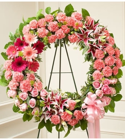 Pink Standing Wreath Pink Standing Wreath