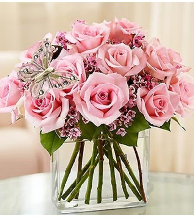 Modern Roses - One Dozen Pink Modern Roses - One Dozen Pink