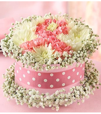 Fresh Flower Cake™ Pink Ribbon Fresh Flower Cake™ Pink Ribbon
