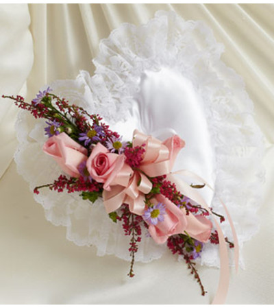 Pastel Satin Heart Casket Pillow Pastel Satin Heart Casket Pillow