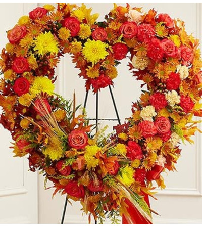 Standing Open Heart in Fall Colors Standing Open Heart in Fall Colors