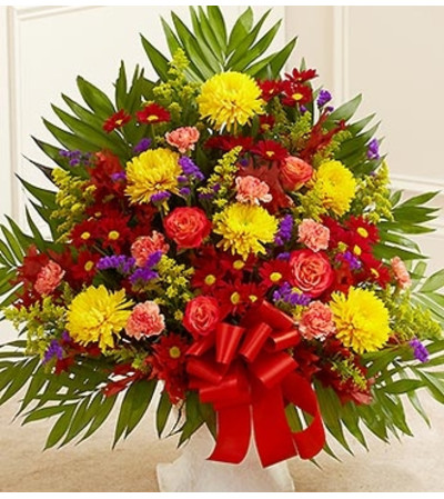 Sympathy Floor Basket in Fall Colors Sympathy Floor Basket in Fall Colors
