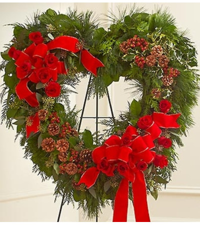 Sympathy Standing Open Heart in Christmas Col Sympathy Standing Open Heart in Christmas Col