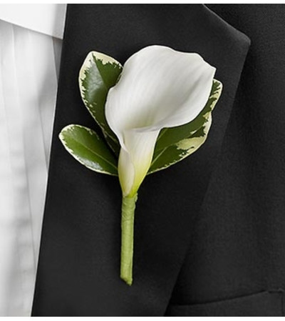 All White Boutonniere All White Boutonniere