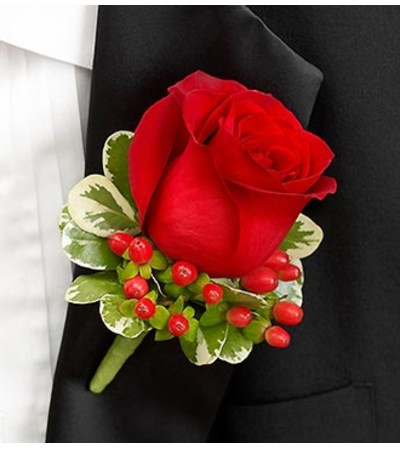 All Red Boutonniere All Red Boutonniere