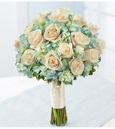 Blue and White Bridal Bouquet Blue and White Bridal Bouquet