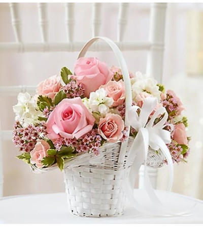 Pink and White Flower Girl Arrangement Pink and White Flower Girl Arrangement