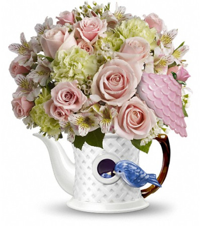Teleflora's Bluebird Blush Bouquet Teleflora's Bluebird Blush Bouquet