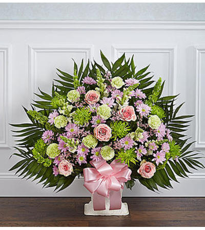 Heartfelt Tribute™ Floor Basket - Pastel Heartfelt Tribute™ Floor Basket - Pastel