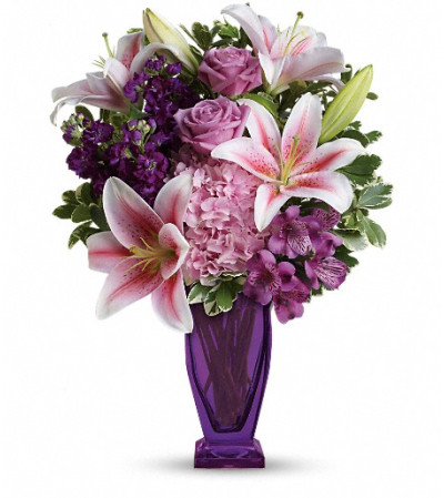Teleflora's Blushing Violet Bouquet Teleflora's Blushing Violet Bouquet