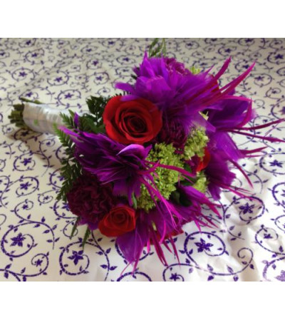 Popping Purple Bridal Bouquet Popping Purple Bridal Bouquet