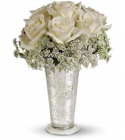 Teleflora's White Lace Centerpiece Teleflora's White Lace Centerpiece