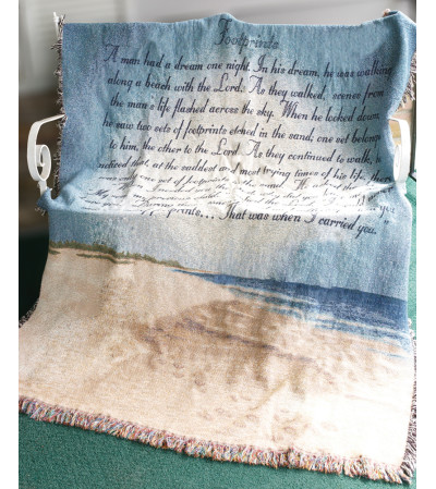 Memorial Throw Footprints Memorial Throw Footprints