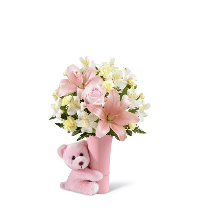 The FTD® Baby Girl Big Hug® Bouquet The FTD® Baby Girl Big Hug® Bouquet