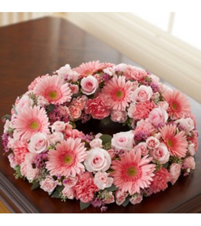 Pink Cremation Wreath Pink Cremation Wreath