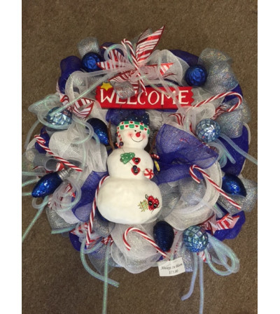 Snowman and Candy Canes Wreath Snowman and Candy Canes Wreath