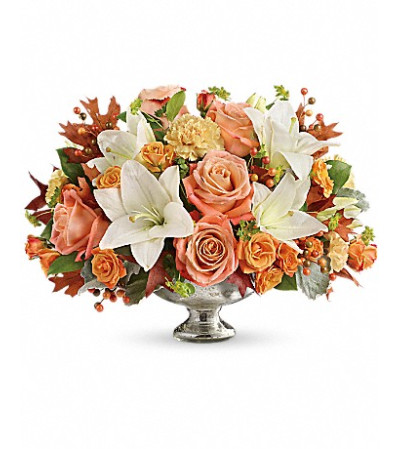 Teleflora's Harvest Shimmer Centerpiece Teleflora's Harvest Shimmer Centerpiece