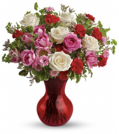 Teleflora's Splendid in Red Bouquet with Roses Teleflora's Splendid in Red Bouquet with Roses