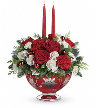Teleflora's Silver and Joy center piece Teleflora's Silver and Joy center piece