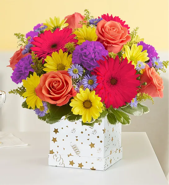Serene Flower Hatbox, Hatbox Flowers
