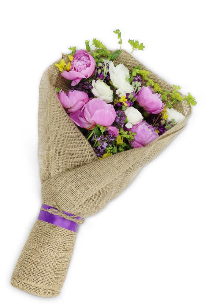 Burlap Floral Wrap With Pocket, Rustic Bouquet Wrap, Wholesale Floral Wrap